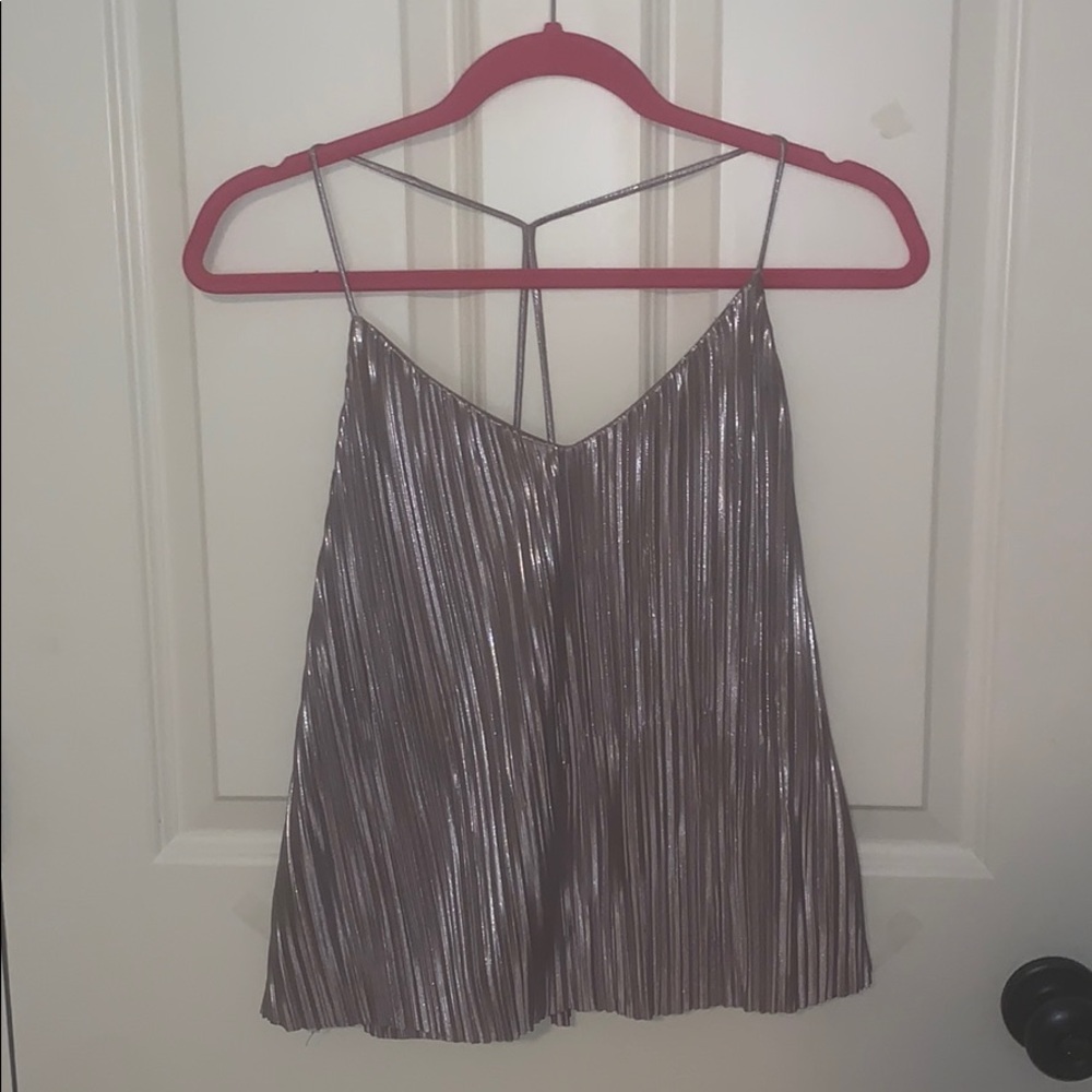 She + Sky metallic top